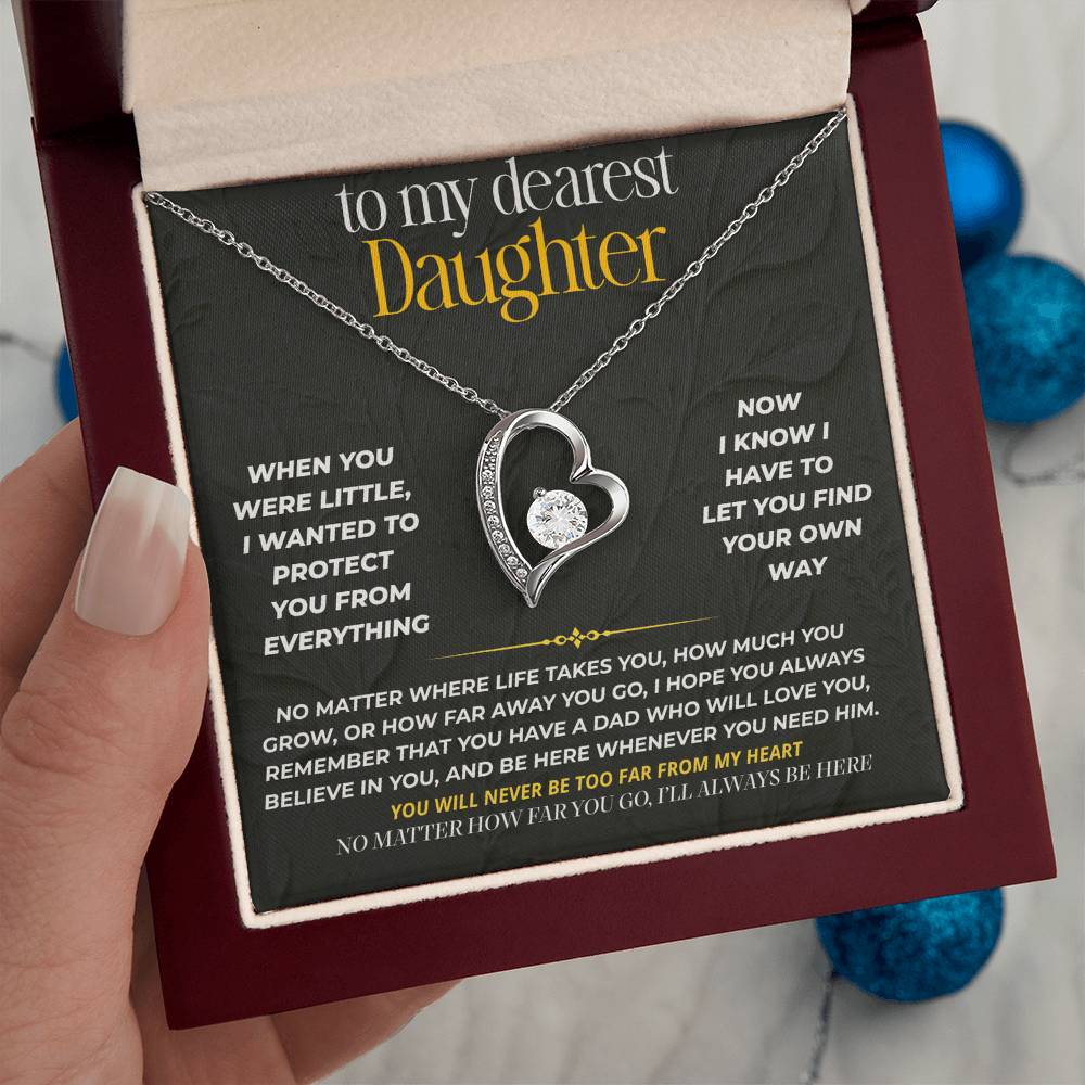 S200 - No Matter How Far Life Takes You – Forever Love Necklace From Dad