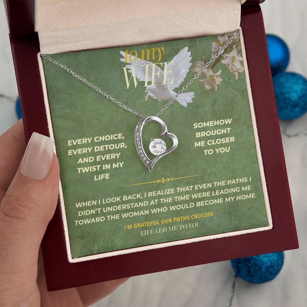 S137 - I’m Thankful Life Led Me To You – Forever Love Necklace From Husband