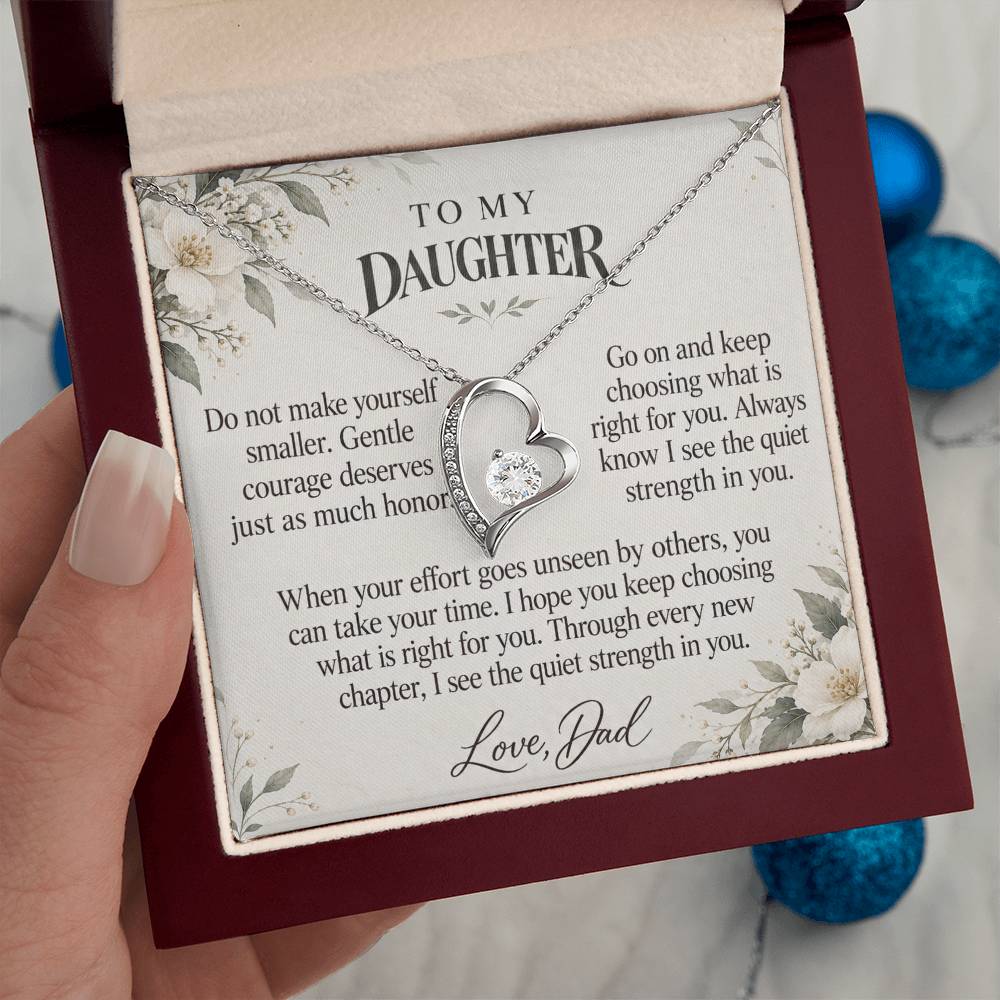 C607 - Quiet Courage Is Still Courage And A Promise To Carry Into New Chapters - Forever Love Necklace