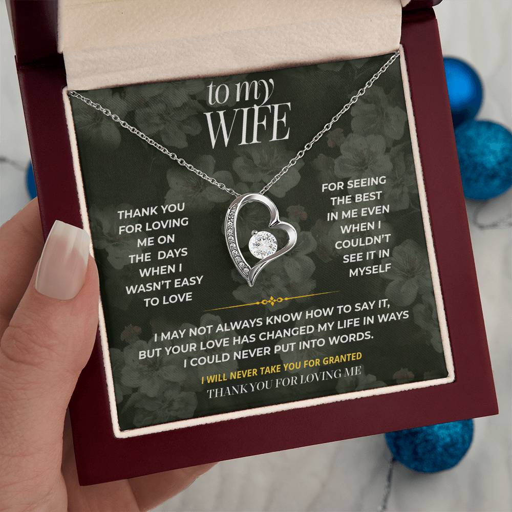 S81 - Thank You For Loving Me – Forever Love Necklace From Husband