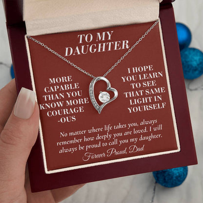 C192 - You Have A Heart Worth Protecting A Voice Worth Using And Dreams Worth Chasing - Forever Love Necklace