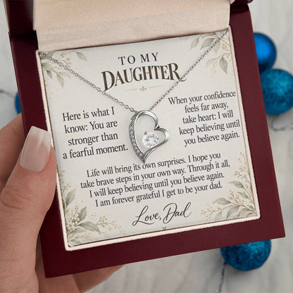 C605 - The Brave Heart You Carry And The Words I Hope You Always Remember - Forever Love Necklace