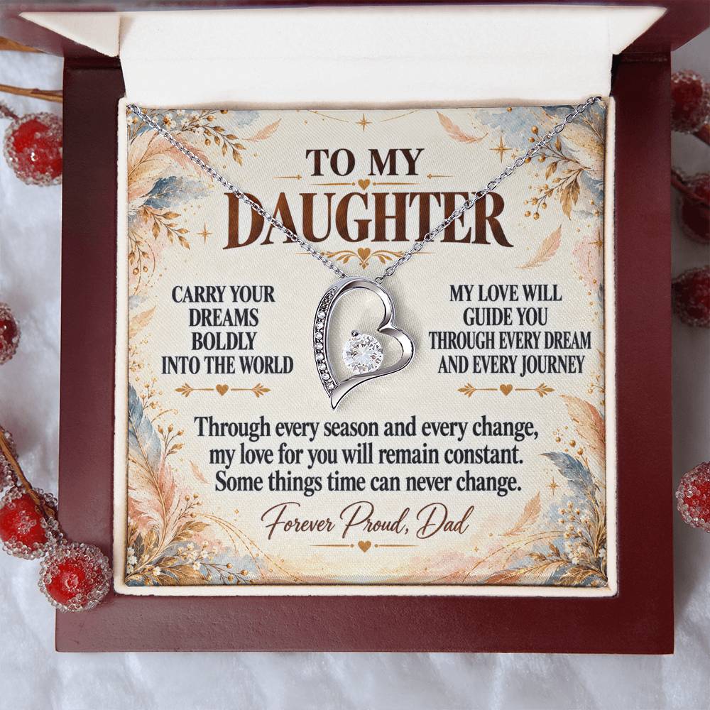 C343 - Wherever Tomorrow Leads You Remember You Have Already Made Your Dad Incredibly Proud - Forever Love Necklace