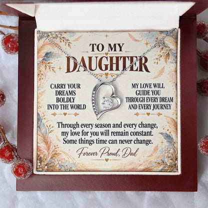 C343 - Wherever Tomorrow Leads You Remember You Have Already Made Your Dad Incredibly Proud - Forever Love Necklace