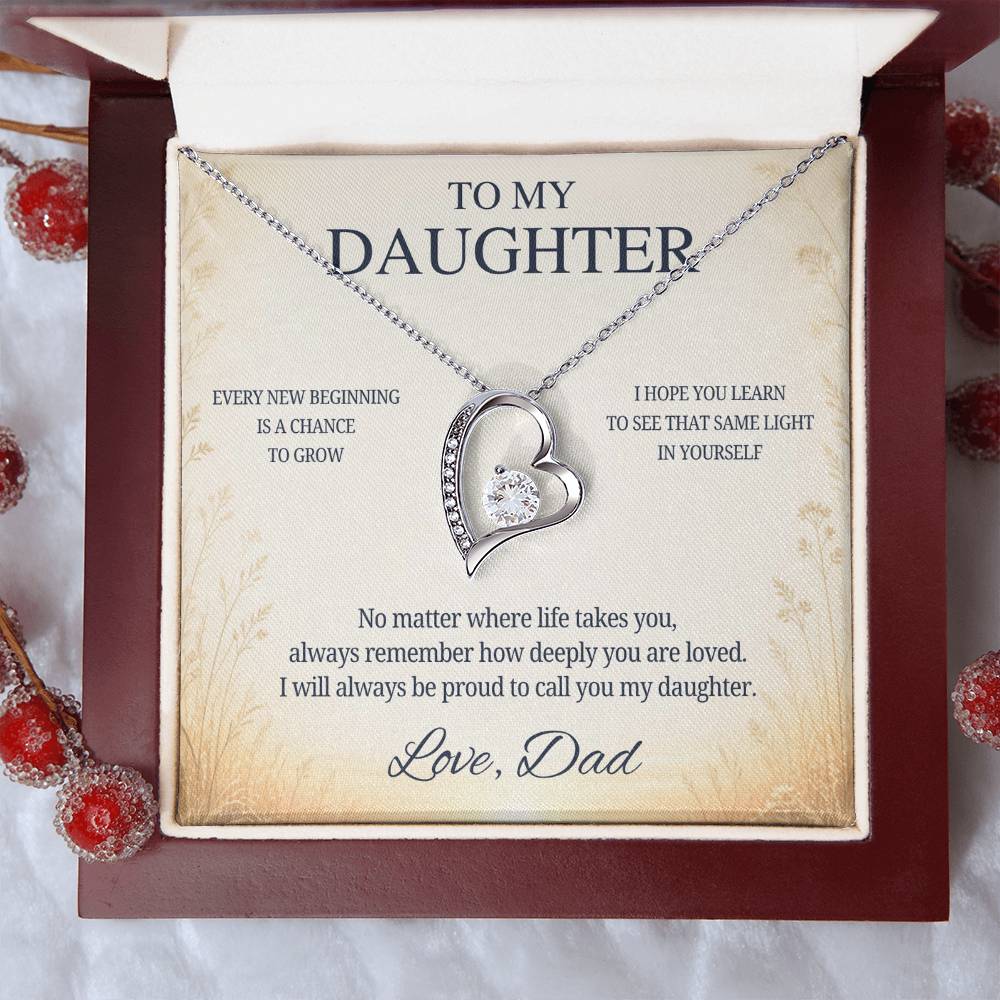 C91 - My Arms May Not Always Reach You But My Love Will Never Stop Holding You - Forever Love Necklace