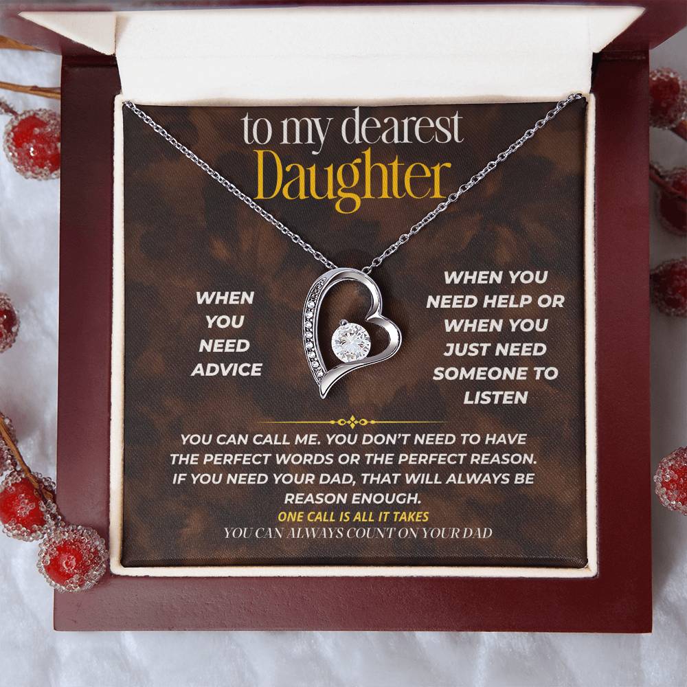 S258 - You Can Always Count On Your Dad – Forever Love Necklace From Dad