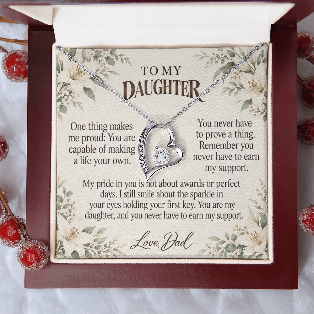 C548 - The First Apartment Key And A Father Proud Of Who You Are - Forever Love Necklace