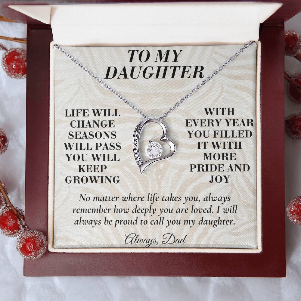 C186 - Every Step You Take Into Your Future Carries A Lifetime Of My Love Behind You - Forever Love Necklace