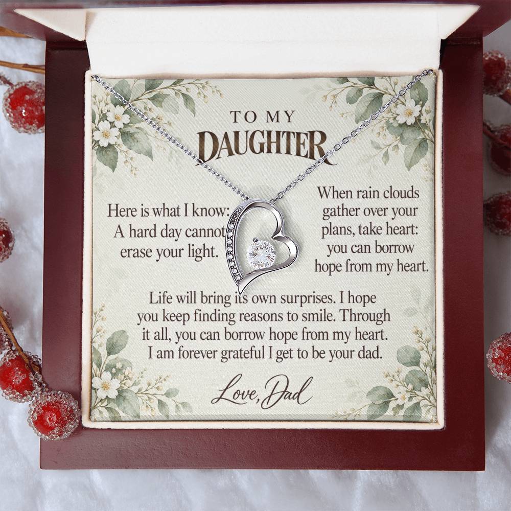 C570 - The Rainy Day We Laughed And The Words I Hope You Always Remember - Forever Love Necklace