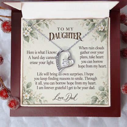 C570 - The Rainy Day We Laughed And The Words I Hope You Always Remember - Forever Love Necklace