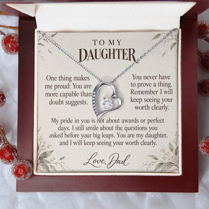 C632 - When You Doubt Yourself And A Promise To Carry Into New Chapters - Forever Love Necklace