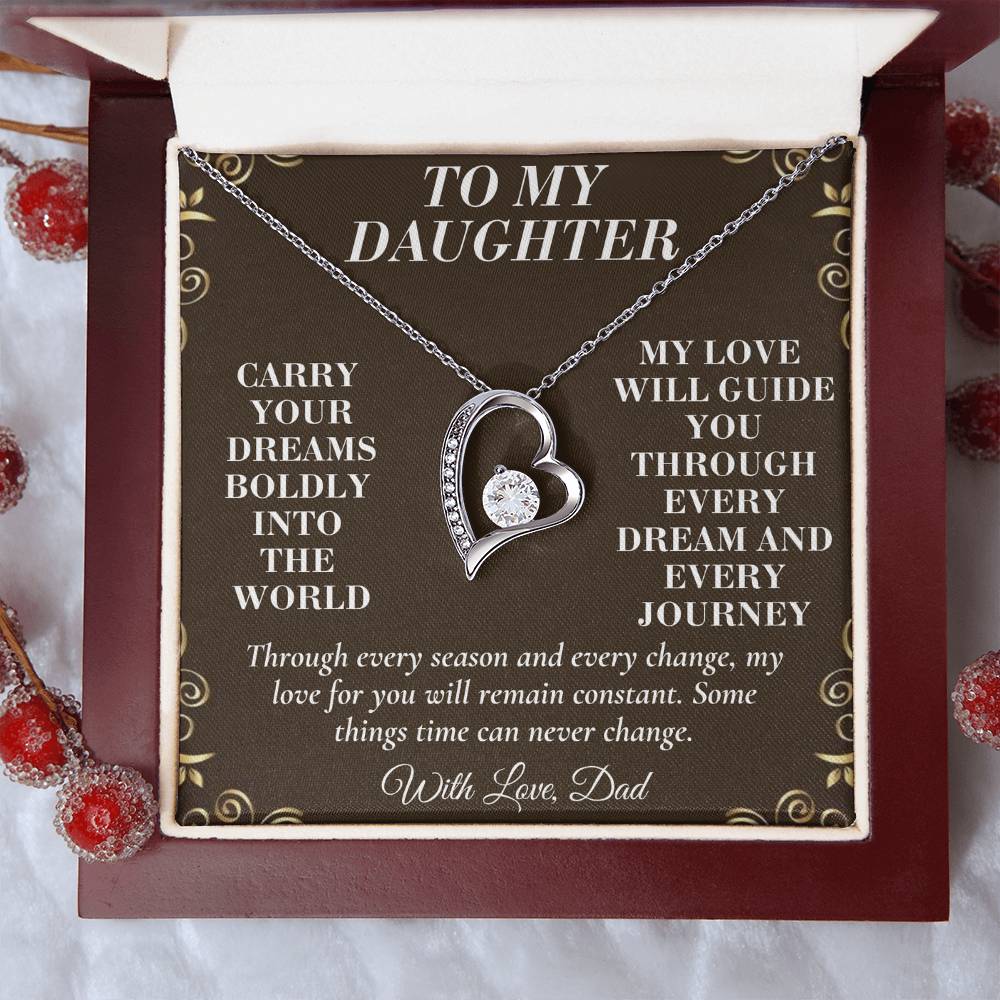 C193 - Wherever Tomorrow Leads You Remember You Have Already Made Your Dad Incredibly Proud - Forever Love Necklace
