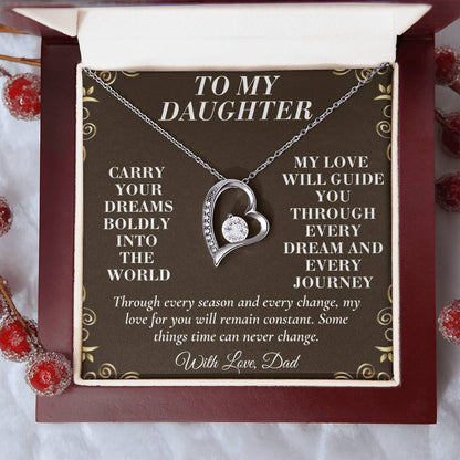 C193 - Wherever Tomorrow Leads You Remember You Have Already Made Your Dad Incredibly Proud - Forever Love Necklace