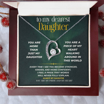S247 - You Are My Daughter, My Pride, My Heart – Forever Love Necklace From Dad