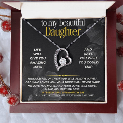 S292 - I’ll Love You Through Every High And Low – Forever Love Necklace From Dad