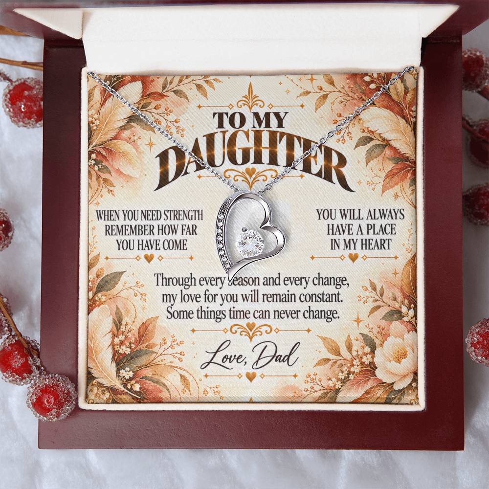 C483 - The World Is Brighter Because You Are In It And My Life Is Better Because You Are My Daughter - Forever Love Necklace