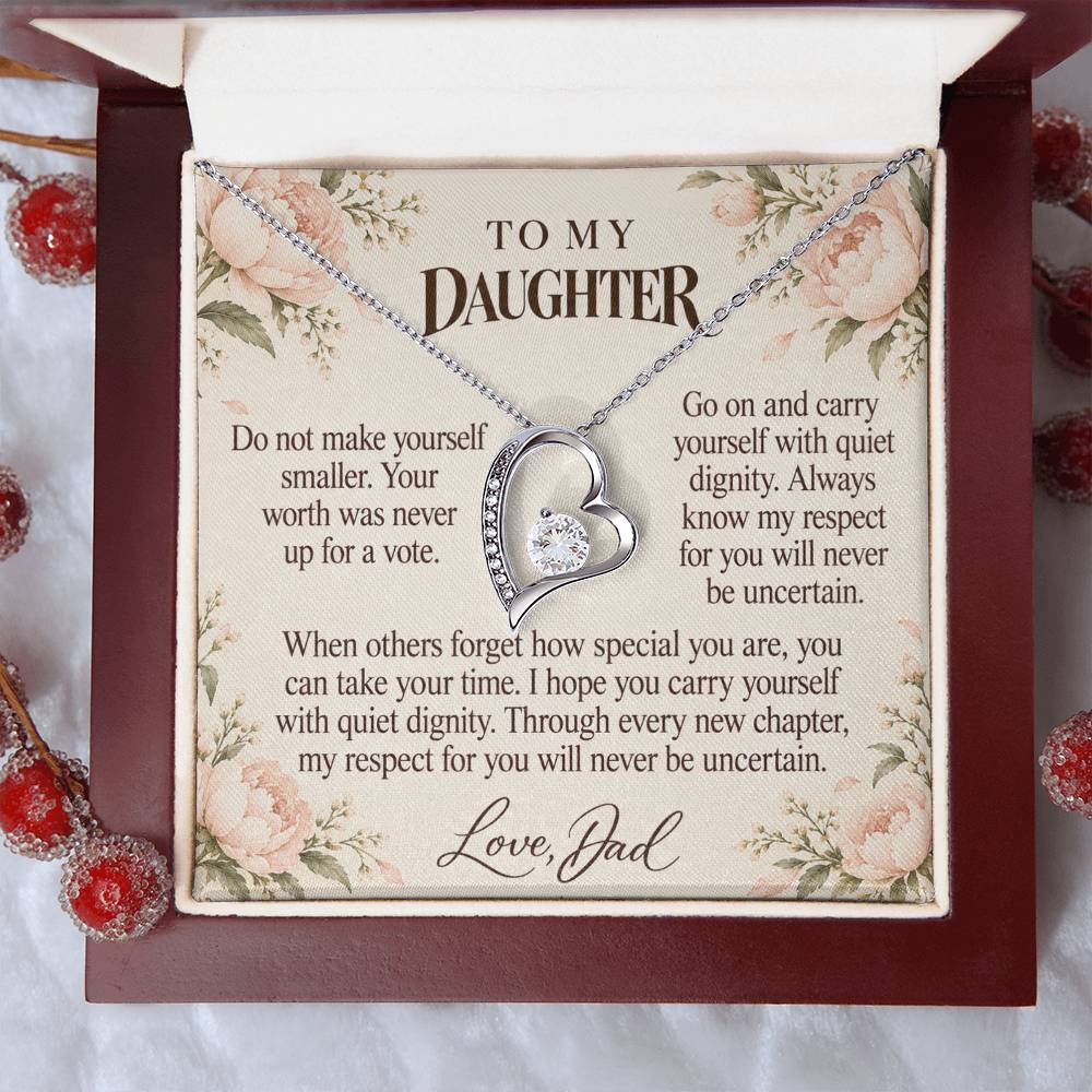 C672 - Wear Your Invisible Crown And A Promise To Carry Into New Chapters - Forever Love Necklace