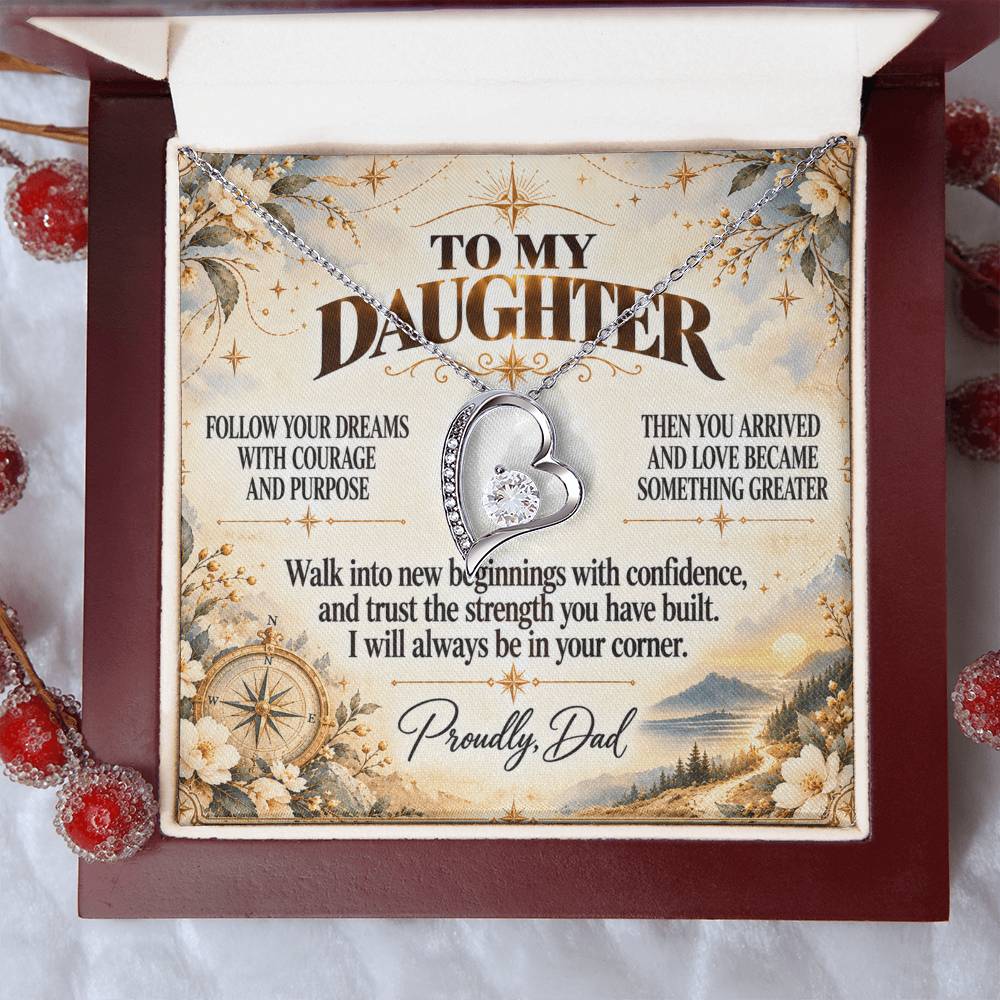C335 - Never Measure Your Worth By The World Because To Your Dad You Have Always Been Priceless - Forever Love Necklace