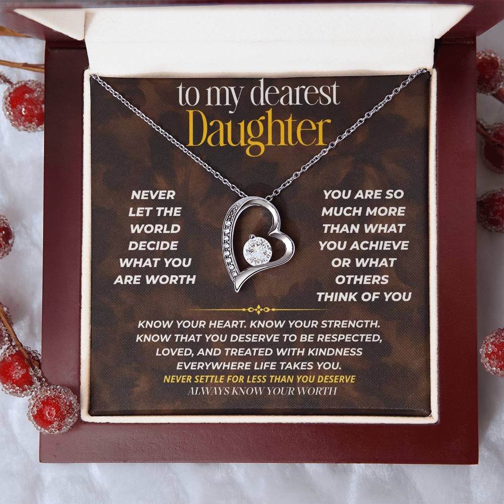 S254 - I Hope You Always Know Your Worth – Forever Love Necklace From Dad