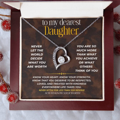 S254 - I Hope You Always Know Your Worth – Forever Love Necklace From Dad