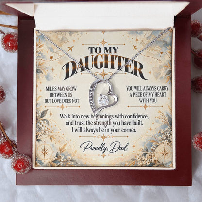 C494 - The Love Between A Father And Daughter Becomes A Legacy That Lives Beyond Every Season - Forever Love Necklace