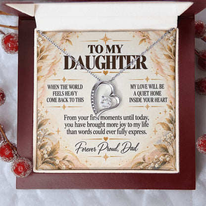 C247 - May You Never Outgrow The Truth That You Are Deeply Loved Completely Valued And Forever My Daughter - Forever Love Necklace