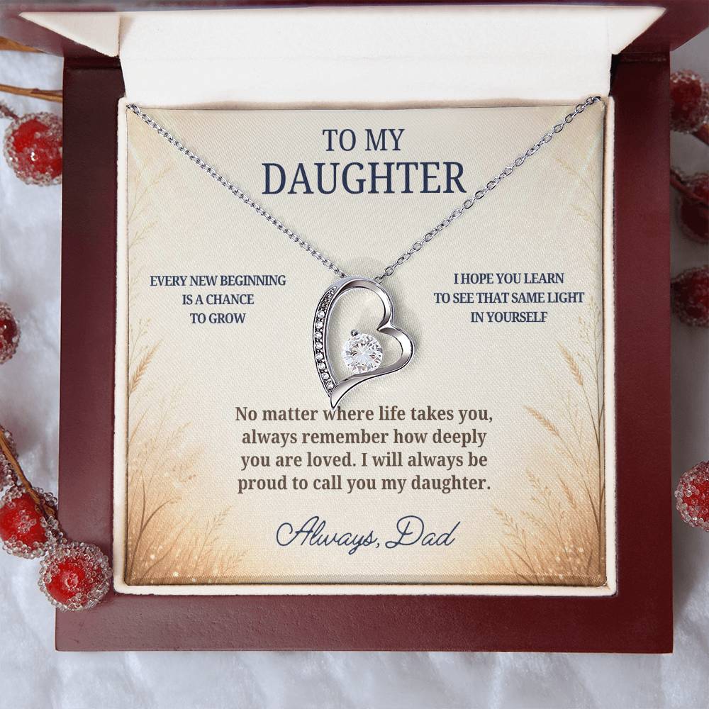C66 - May Every New Beginning Remind You That Dad Will Always Stand Behind You - Forever Love Necklace