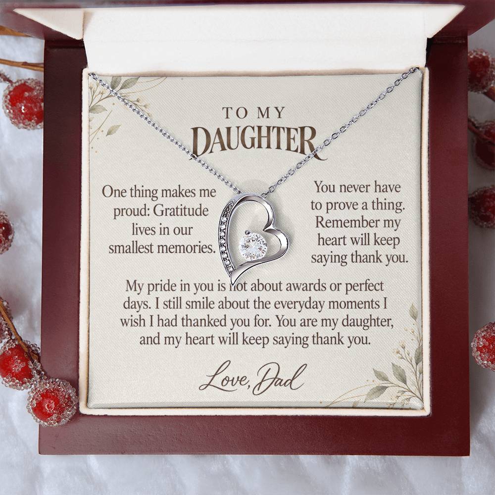 C583 - Across The Miles And A Father Proud Of Who You Are - Forever Love Necklace