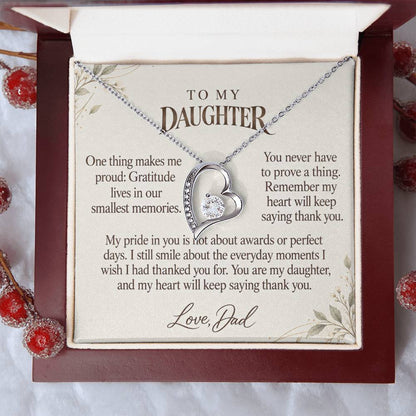C583 - Across The Miles And A Father Proud Of Who You Are - Forever Love Necklace