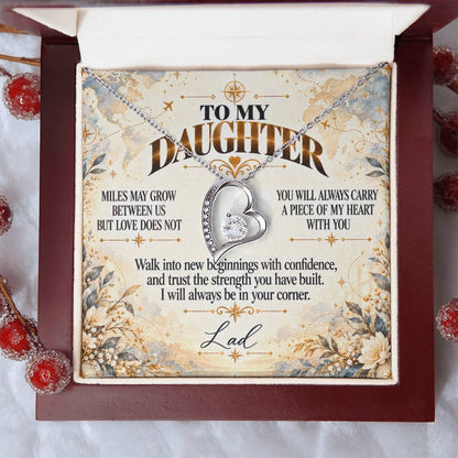 C444 - The Love Between A Father And Daughter Becomes A Legacy That Lives Beyond Every Season - Forever Love Necklace