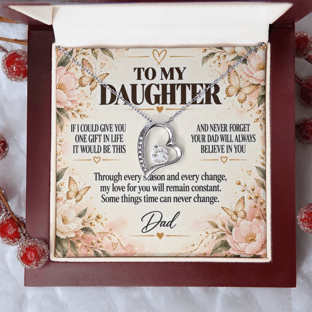 C228 - Dad’s Love Is A Promise That Time Distance And Change Can Never Break - Forever Love Necklace