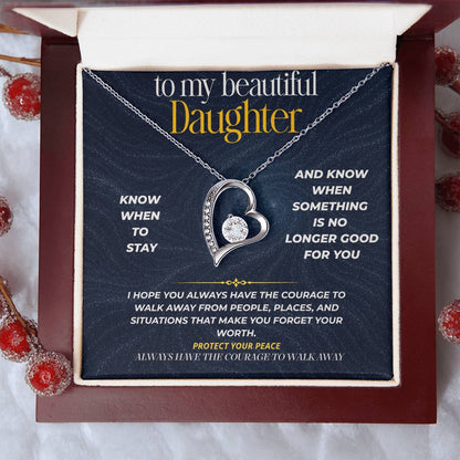 S273 - I Hope You Always Have The Courage To Walk Away – Forever Love Necklace From Dad