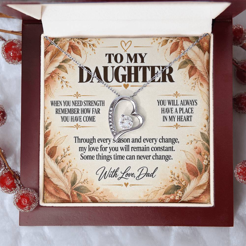 C233 - The World Is Brighter Because You Are In It And My Life Is Better Because You Are My Daughter - Forever Love Necklace