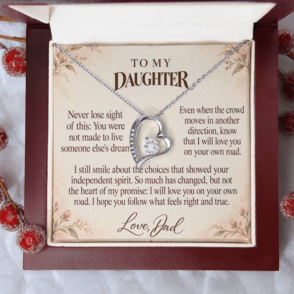 C679 - Walk Your Own Path And A Memory That Time Cannot Take Away - Forever Love Necklace