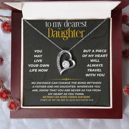 S236 - Wherever You Are, Part Of My Heart Is There – Forever Love Necklace From Dad