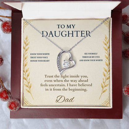 C60 - My Greatest Wish Is That You Always Know Your Worth And Never Settle For Less - Forever Love Necklace