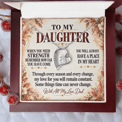C333 - The World Is Brighter Because You Are In It And My Life Is Better Because You Are My Daughter - Forever Love Necklace