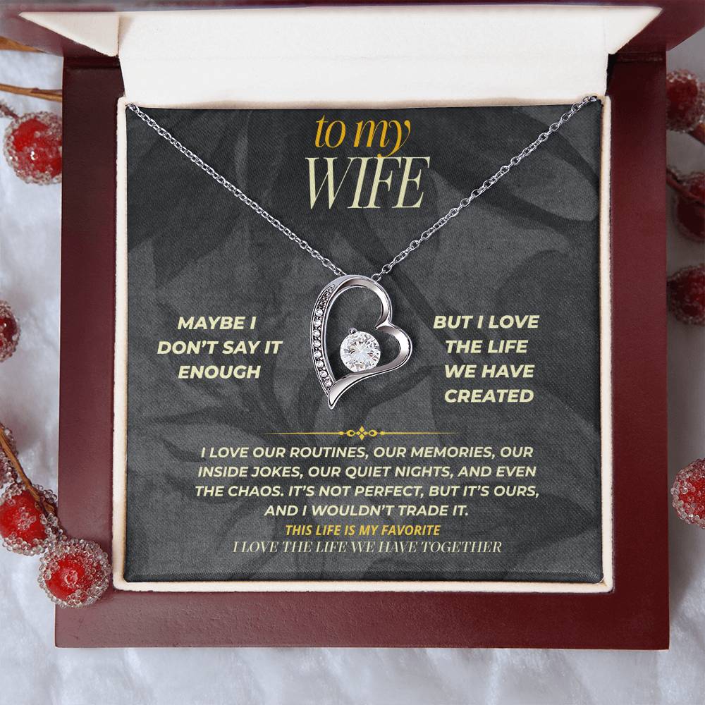 S158 - I Love Our Life More Than You Know – Forever Love Necklace From Husband