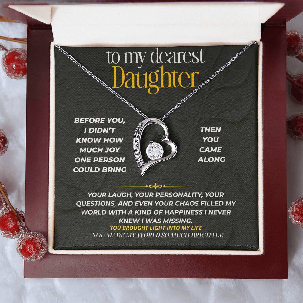 S239 - You Made My World Brighter – Forever Love Necklace From Dad