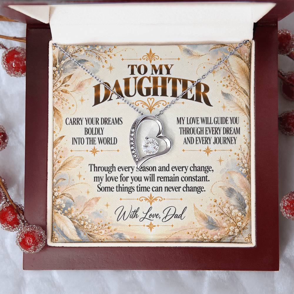C393 - Wherever Tomorrow Leads You Remember You Have Already Made Your Dad Incredibly Proud - Forever Love Necklace