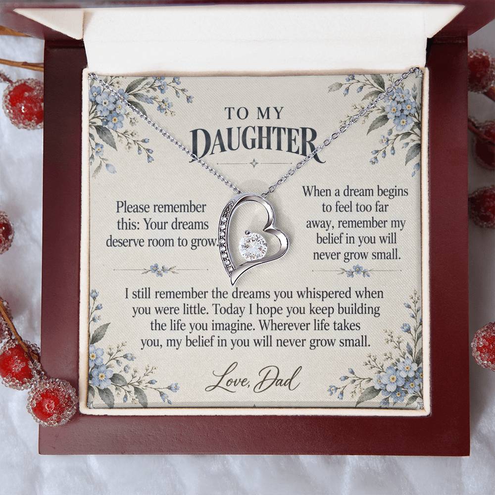 C511 - The Girl With Big Dreams And Quiet Words For Your Hardest Days - Forever Love Necklace