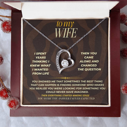 S165 - You Are The Answer I Never Knew I Needed – Forever Love Necklace From Husband