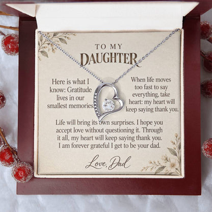C585 - Across The Miles And The Words I Hope You Always Remember - Forever Love Necklace
