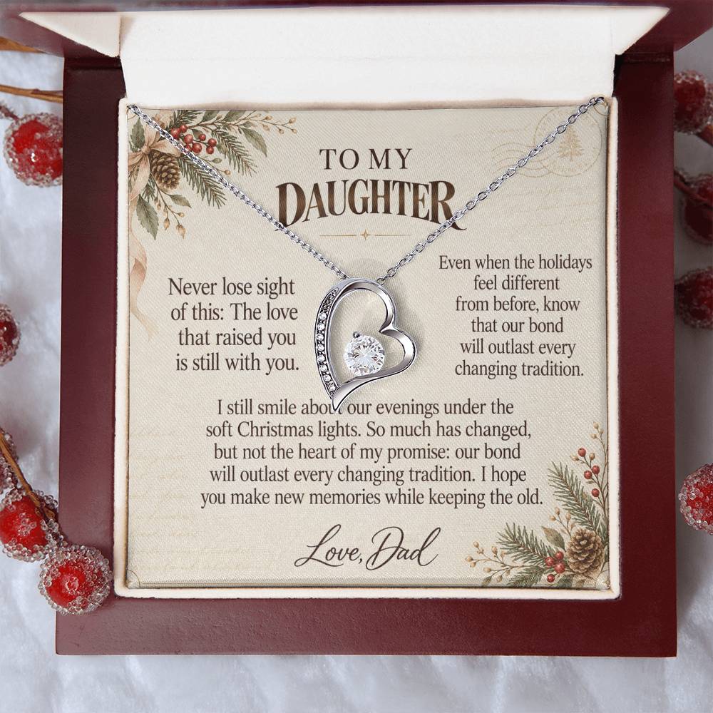 C559 - The Christmas Lights We Shared And A Memory That Time Cannot Take Away - Forever Love Necklace