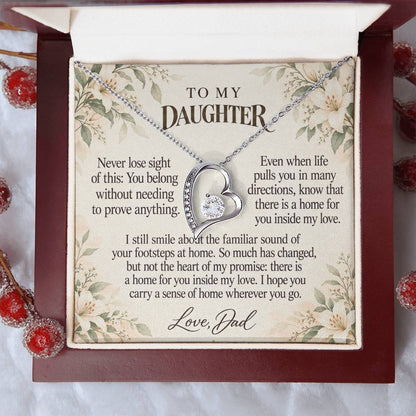 C599 - Home Is In My Heart And A Memory That Time Cannot Take Away - Forever Love Necklace