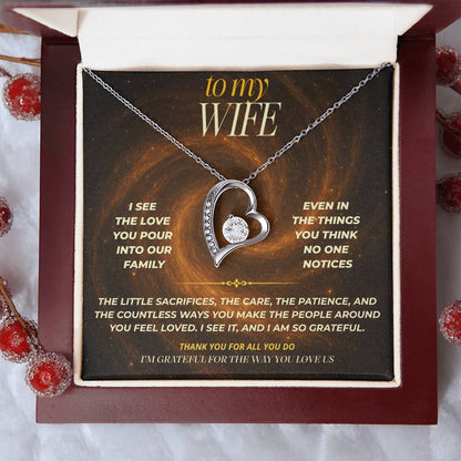 S142 - I’m Grateful For The Way You Love Us – Forever Love Necklace From Husband