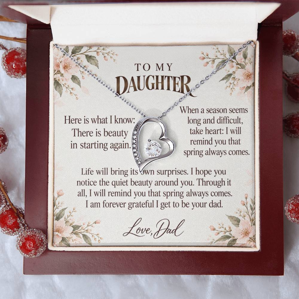 C565 - The First Snowfall And The Words I Hope You Always Remember - Forever Love Necklace