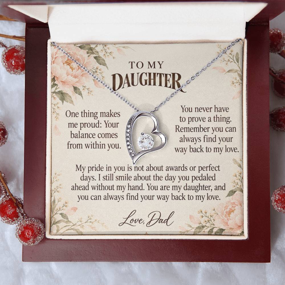 C523 - The Bicycle I Let Go And A Father Proud Of Who You Are - Forever Love Necklace