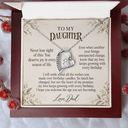 C554 - Every Birthday Candle And A Memory That Time Cannot Take Away - Forever Love Necklace