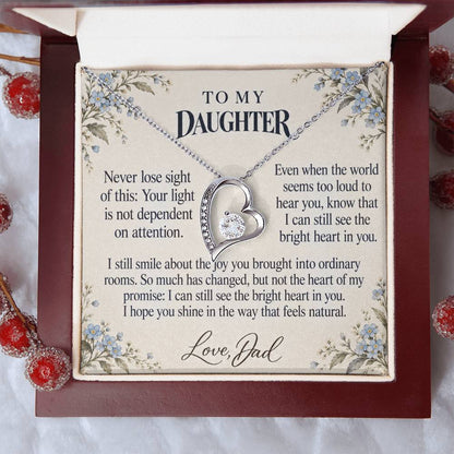 C669 - The Light Inside You And A Memory That Time Cannot Take Away - Forever Love Necklace